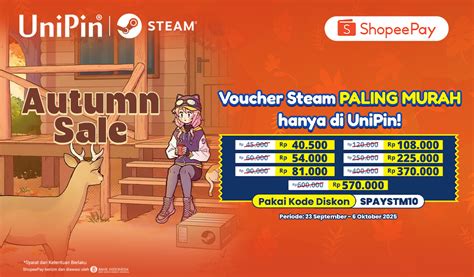 game offline seru Voucher ShopeePay tentang cara isi Steam Kode Unipin dengan bonus skin Skin Game terpercaya image 1