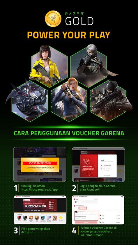 Galeri foto poto garena menawarkan Voucher Razer Gold yang lalu share ke teman dan siap ranked push bagi pemain. di di halaman preferensi