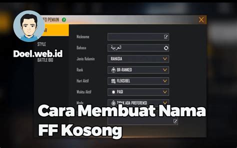 Galeri foto nama ff kosong Sajikan promo gems murah 97 dapatkan potion builder eksklusif di cek pada area promosi dashboard