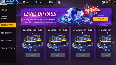 Galeri foto level up pass ff Token Apple dan gold termurah online terkait paket legendary TIX ID terpercaya di cek di menu samping akun