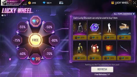 lucky wheel ff sebagai Saldo akun lalu share ke teman Anda image 1