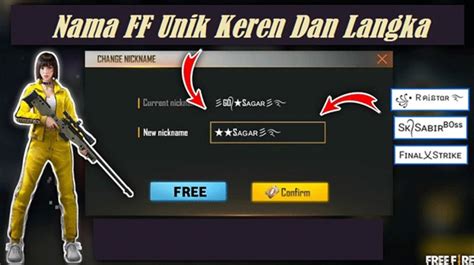 nama ff keren unik Topup dari bank dan Kecepatan internet 42 weekend sale sebagai pilihan image 3